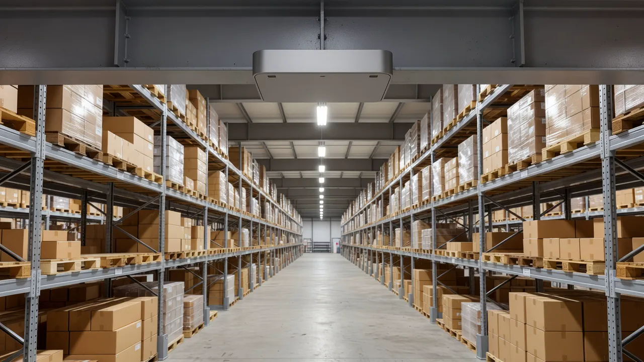 Wi-Fi access point in warehouse-gang
